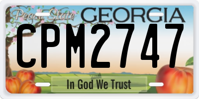 GA license plate CPM2747