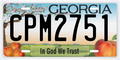 GA license plate CPM2751