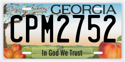 GA license plate CPM2752