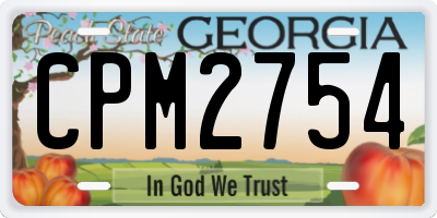 GA license plate CPM2754