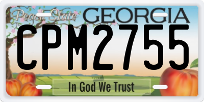 GA license plate CPM2755