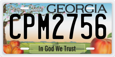 GA license plate CPM2756