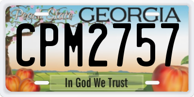 GA license plate CPM2757