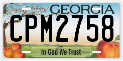 GA license plate CPM2758