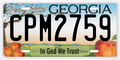 GA license plate CPM2759
