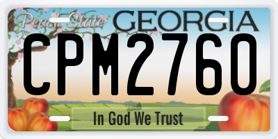GA license plate CPM2760