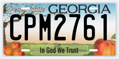 GA license plate CPM2761