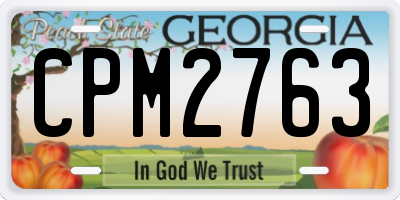 GA license plate CPM2763