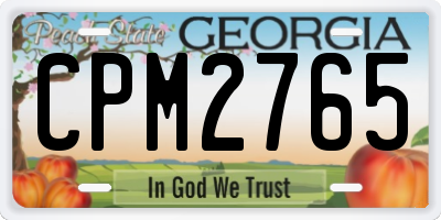 GA license plate CPM2765