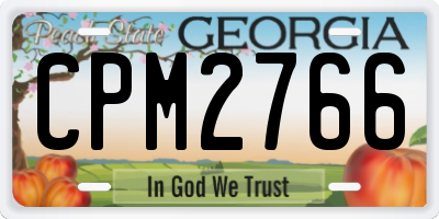 GA license plate CPM2766