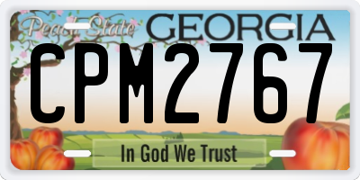 GA license plate CPM2767