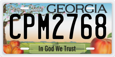 GA license plate CPM2768