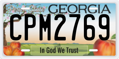 GA license plate CPM2769