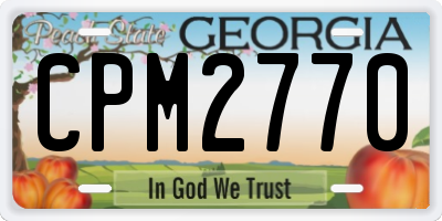 GA license plate CPM2770