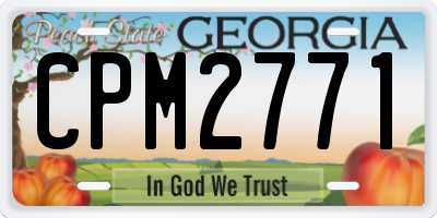 GA license plate CPM2771