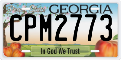 GA license plate CPM2773