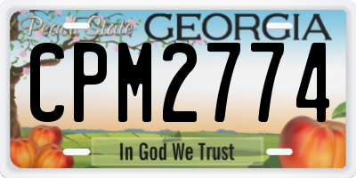 GA license plate CPM2774
