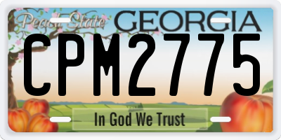 GA license plate CPM2775