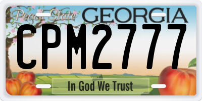 GA license plate CPM2777