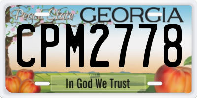 GA license plate CPM2778