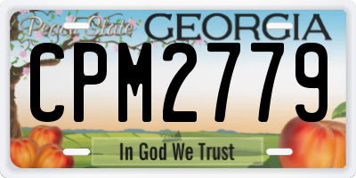 GA license plate CPM2779