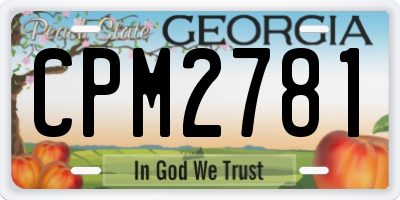 GA license plate CPM2781