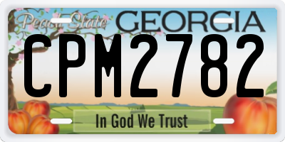 GA license plate CPM2782