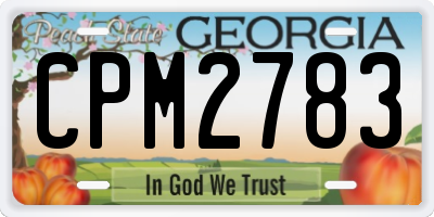 GA license plate CPM2783