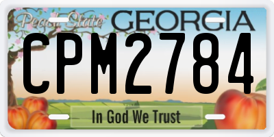 GA license plate CPM2784