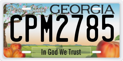 GA license plate CPM2785