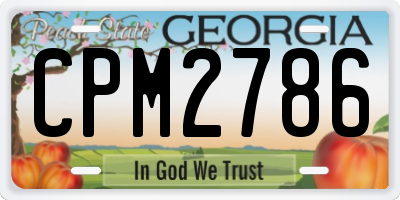 GA license plate CPM2786