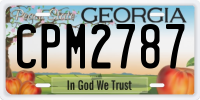 GA license plate CPM2787