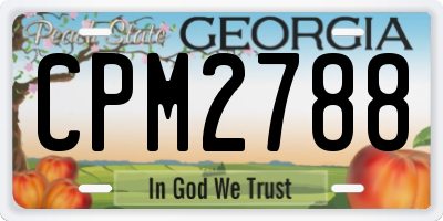 GA license plate CPM2788