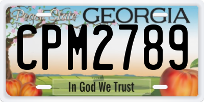 GA license plate CPM2789