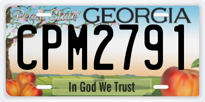GA license plate CPM2791