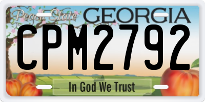 GA license plate CPM2792
