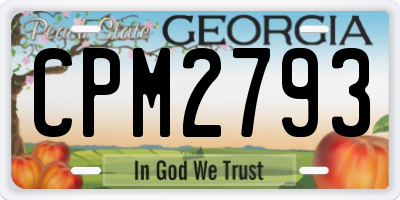 GA license plate CPM2793