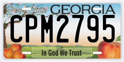 GA license plate CPM2795