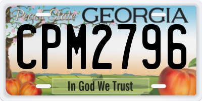 GA license plate CPM2796
