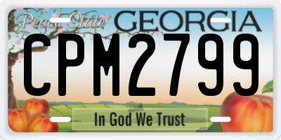 GA license plate CPM2799
