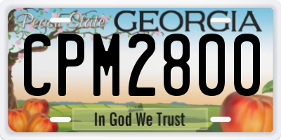 GA license plate CPM2800