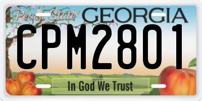 GA license plate CPM2801