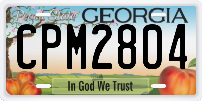GA license plate CPM2804