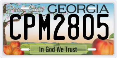 GA license plate CPM2805