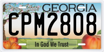 GA license plate CPM2808