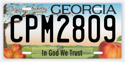 GA license plate CPM2809