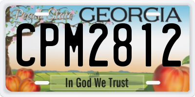 GA license plate CPM2812