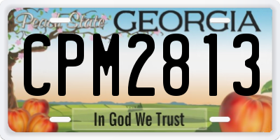 GA license plate CPM2813