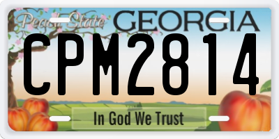 GA license plate CPM2814