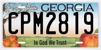 GA license plate CPM2819